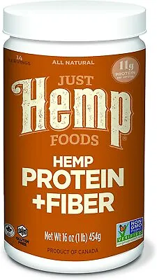 Just Hemp Foods Hemp Protein Powder Plus Fiber 16 Oz  Non-GMO 2025 • $21.80