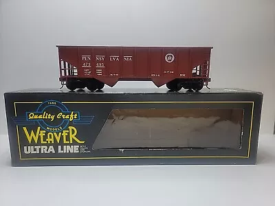 Weaver Ultra Line Scale Pennsylvania 2 Bay Coal Car Oxide Red #1032 • $19.99