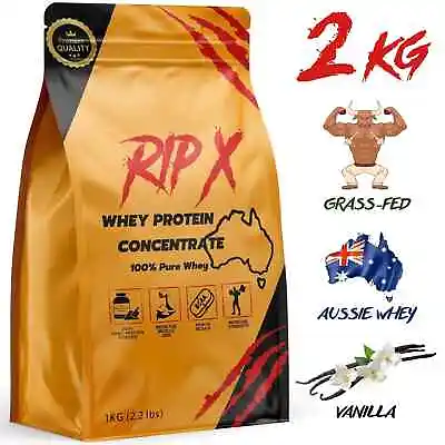 2KG Whey Protein Concentrate Powder VANILLA WPC Australian Grass-Fed • $83.95