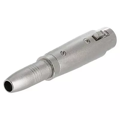 XLR FEMALE Plug  To 6.35mm Stereo Jack Socket Microphone Cable Adapter Adaptor • £2.99