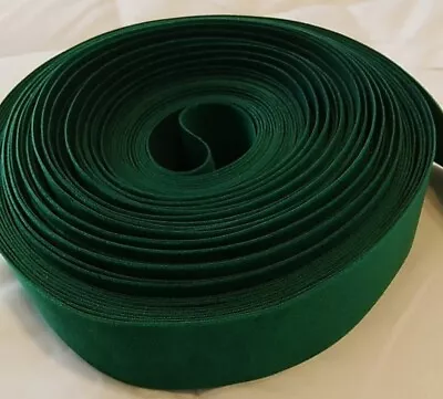 Vintage Velvet Ribbon Emerald Green St Patricks Day 20 Yards  • $12.97