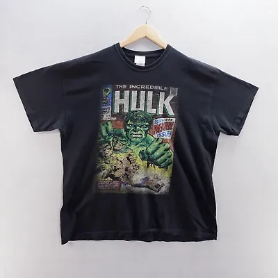 £11.59 • Buy MARVEL T Shirt XL Black Graphic Print The Incredible Hulk Comic Short Sleeve