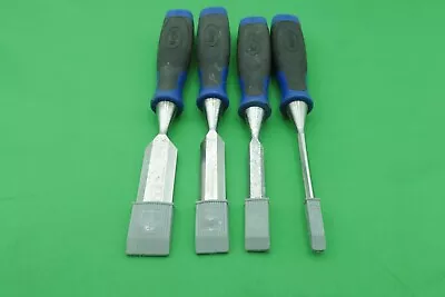 Marples 4 Piece Chisel Set Sheffield England Blue/Black Handle 1/4 1/2 3/4 1  • $55