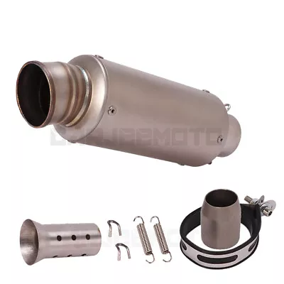 38mm-51mm Universal Motorcycle Bike Exhaust Muffler Pipe Slip On With DB Killer • $45.49