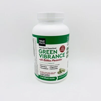 $34.99 • Buy Vibrant Health, Green Vibrance, Plant-Based Superfood , 240 VegiCaps Exp 5/2024
