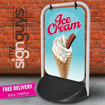 Ice Cream A Board Whippy Pavement Sign Swinger 2 Cafe Catering Kiosk Aboard  • £105.99