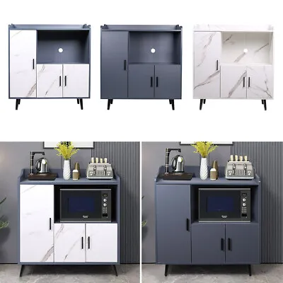 Modern Marble/Wood Grain Sideboard Kitchen Storage Cabinet 2/3 Doors And Shelves • £45.95