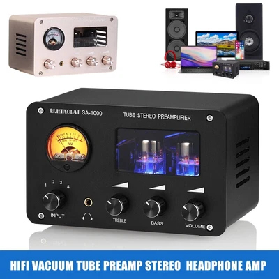 $65.09 • Buy Vacuum Tube Preamp Stereo 4-way HiFi Audio Switcher Box Desktop Headphone Amp