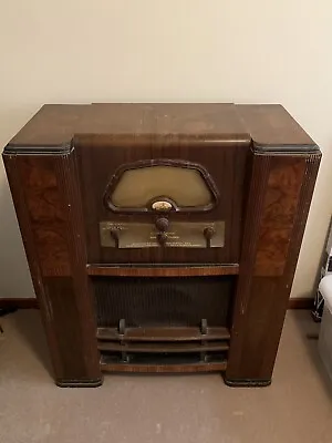 HMV 1939 Console Valve Radio • $195