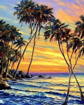 Gorgeous Hawaii Sunset Art Print | Lmt. Edt. Signed Modern Art Collectible • $19.99