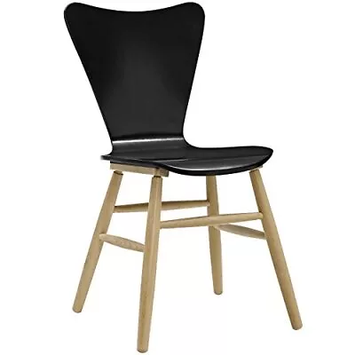 Modway Cascade Mid-Century Modern Wood Kitchen And One Dining Chair Black  • $111.98