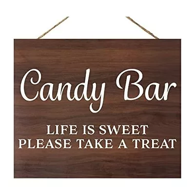 JennyGems Wedding Signs Candy Bar Sign Engagement Party Decorations (Brown) • £24.08