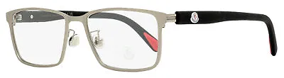 Moncler Rectangular Eyeglasses ML5163H 015 Ruthenium/Black 55mm • $99