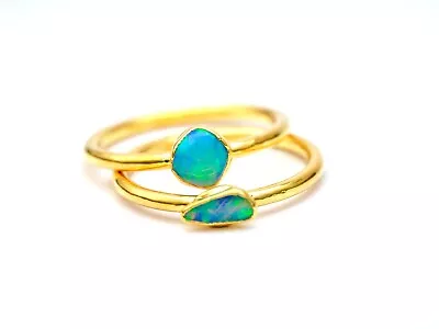 $35 • Buy Opal Ring - Gold Plated - Electfrom Ring - Australian Opal