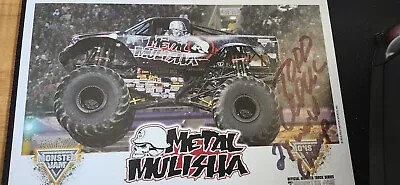 Monster Jam Metal Mulisha Hero Card Signed • $20