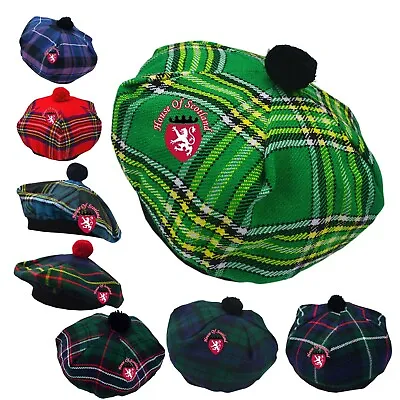 Scottish Tam O' Shanter Hat Various Tartan/Tammy Cap One Size • £10.99