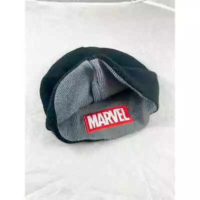 Men's Marvel Reversible Beanie Hat Black/Gray • $13.99