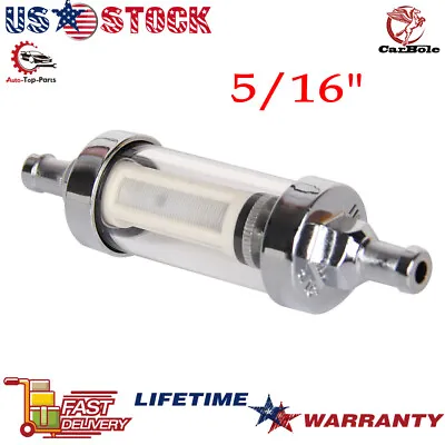 5/16  8mm Inline Gas Fuel Filter Universal Reusable Washable Motorcycle NEW • $9.99