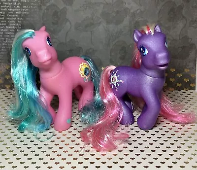 G3 MLP ‘02/‘03 Vintage Jewel Pony Duo Sapphire Shores/Star Dasher My Little Pony • $13.13