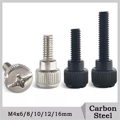 Knurled Thumb Screws For PC Computer Case Chassis Side Panel M4x6/8/10/12/16mm • £1.87