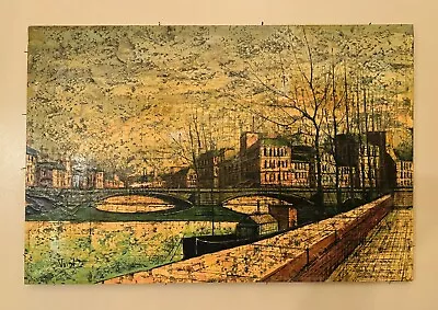 Vintage Mid Century Modernist Cityscape Painting Signed Volpi • $150