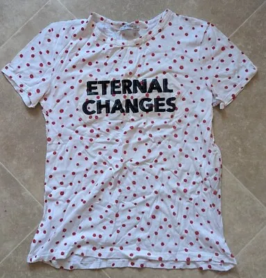 £9.99 • Buy Women's ZARA T-Shirt Eternal Changes S Small White Red Polka Dot Top