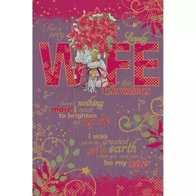 £3.99 • Buy Wife - Me To You Bear Lovely Flower Christmas Greetings Card Xmas New Gift