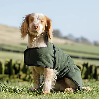 £34.99 • Buy Dog & Field™ Dog Towelling Coat - Microfiber Lined Fleece Jacket (Olive Green)
