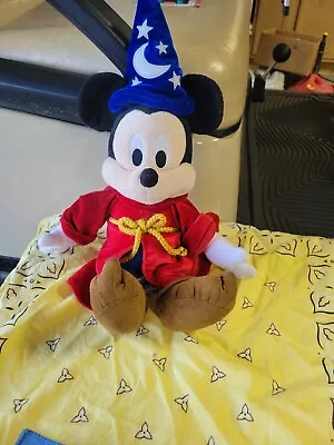 Mickey Mouse Fantasia Plush 24  Sorcerer Wizard Hat Stuffed Toy Disney Parks Plu • $6