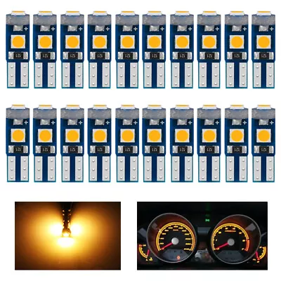 20x T5 74 3-SMD LED Instrument Panel Dash Dashboard Gauge Light Bulb W3W 37 • $5.99