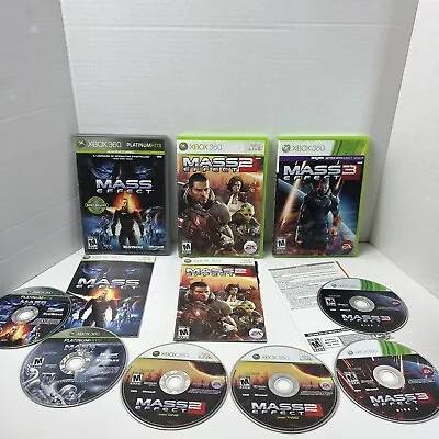 Mass Effect 1 2 3 Microsoft Xbox 360 Video Games Complete With Manual Lot Of 3 • $16.99