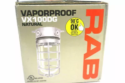 (NEW) RAB VX100DG Incandescent Vapor Tight Light Fixture Natural UL Listed • $18