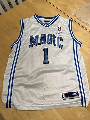 Tracy McGrady #1 Orlando Magic NBA Reebok Blue Jersey Youth Size L 14-16 • $14.99