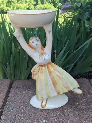 Rare Hedi Schoop Design  Figurine - Girl With Bowl No Damage  California Pottery • $249