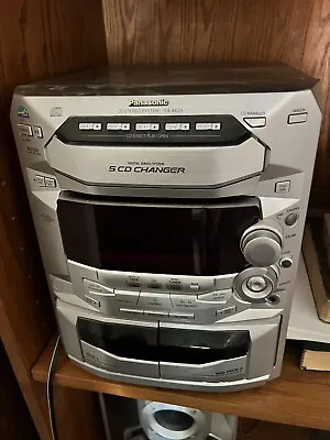 Panasonic SA-AK29 5 CD Changer/Dual Cassette Deck Stereo 3 Sony Speaker-TESTED • $249