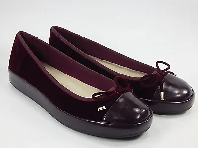 Isaac Mizrahi Live! Rakel2 Sz 9.5 M Women's Velvet Patent Leather Slip-On Flats • $19.99