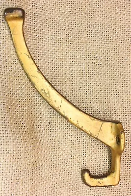 Old Coat Hook Mission House Clothes Tree Bath Robe Brass W/ Ears Vintage Rustic • $25.41