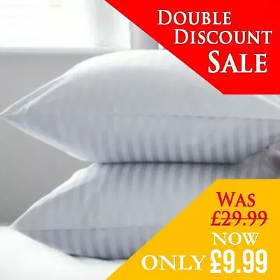 Pillows Quilted Luxury Ultra Loft Jumbo Super Bounce Back Pillows - 2 Pack • £11.99