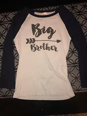 Sz 10 Monag Big Brother Shirt Navy Gray White GUC  • $12.99