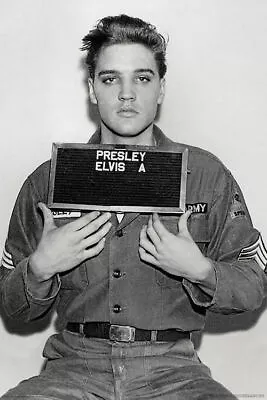  ELVIS PRESLEY US ARMY ENLISTMENT PHOTO POSTER 24x36 FREE SHIPPING • $12.99