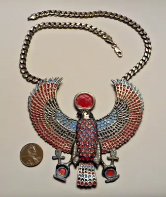 Metropolitan Museum Art MMA Egyptian Horus Falcon Necklace W Sterling 925 Chain • $99.99