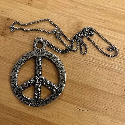 Peace Necklace 2” Pendant Vintage New Old Stock • $5.99