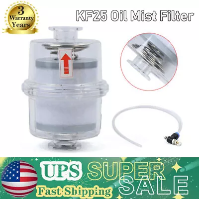 Oil Mist Filter For Vacuum Pump Fume Separator Exhaust Filter KF25 Interface Y • $45.60