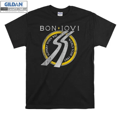 £11.95 • Buy Bon Jovi Slippery When Wet T-shirt Gift Hoodie T Shirt Men Women Unisex 6575