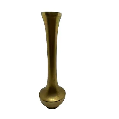 Bud Vase Vintage Brass Decorative Cylinder Free Standing Gothic Flower 8.5  • $23.97