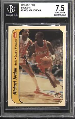 1986-87 Fleer Stickers #8 Michael Jordan BGS 7.5 • $699