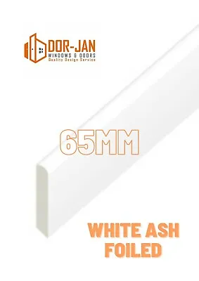 £11.98 • Buy 65mm White Ash UPVC Plastic Trim Cloaking Fillet Window Bead - 1m - 5m COILED