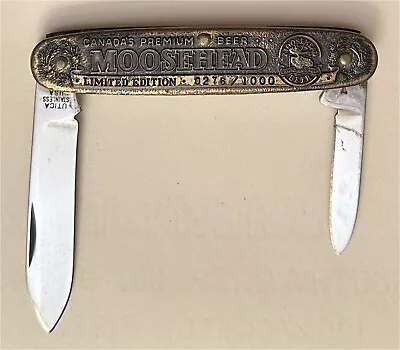 1990s Moosehead Beer Limited Edition 2 Blade Knife 0278/1000 Utica USA • $35