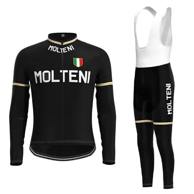 Mens Molteni Cycling Jersey Long Sleeve And Bib Pants Cycling Long Sleeve Jersey • $24.29