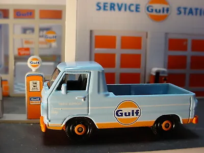 Gulf 1966 DODGE A100 PICK UP Truck ☆blue/orange;Track Support☆Matchbox LOOSE • $14.66